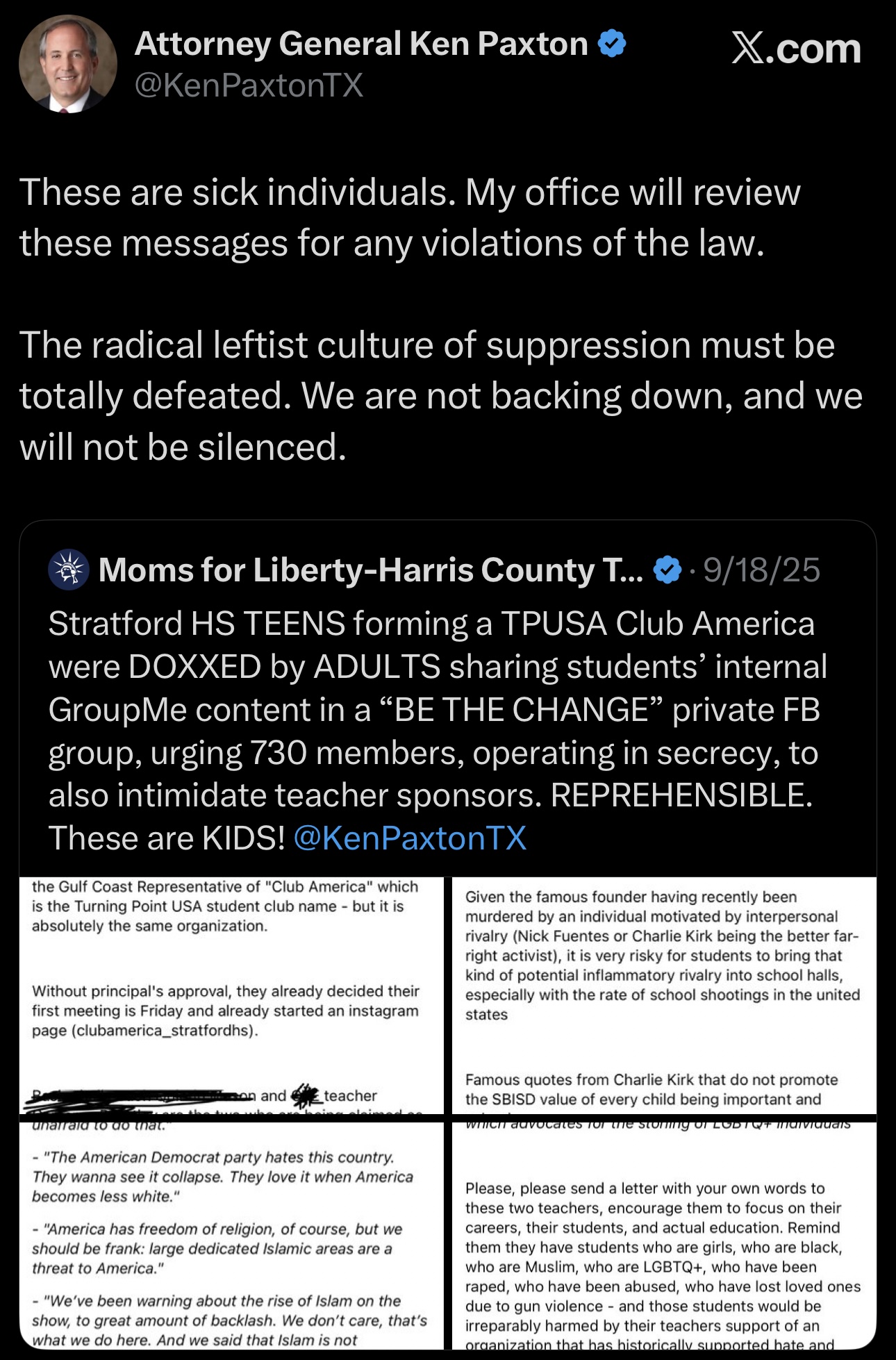 Page from Attorney General amicus brief supporting Spring Branch ISD in Elizondo v. SBISD