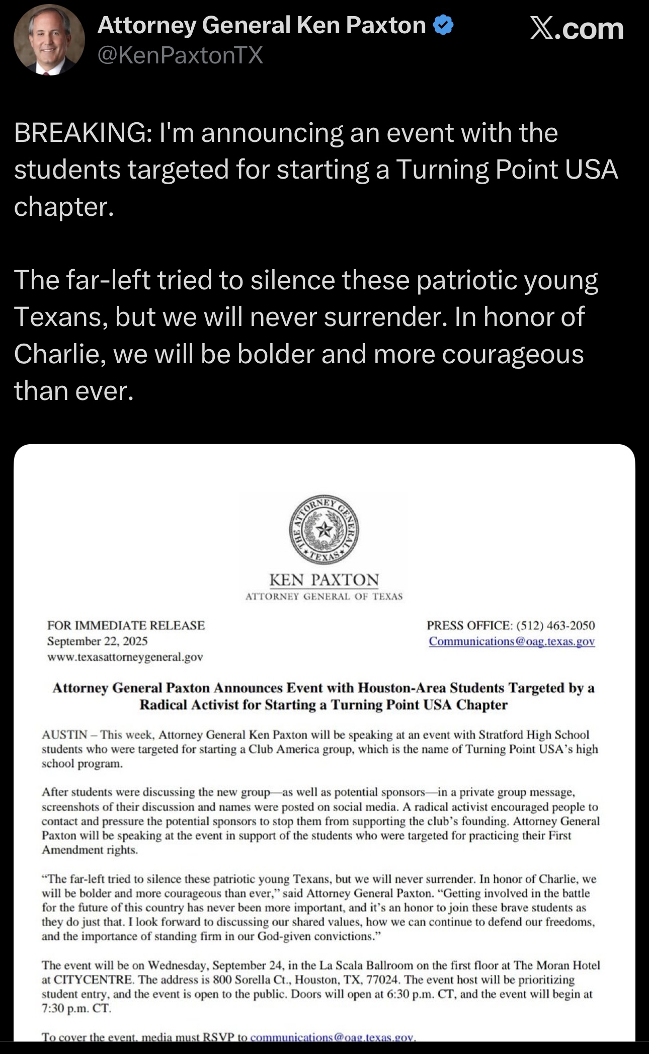 Additional page from Attorney General amicus materials supporting Spring Branch ISD in Elizondo v. SBISD